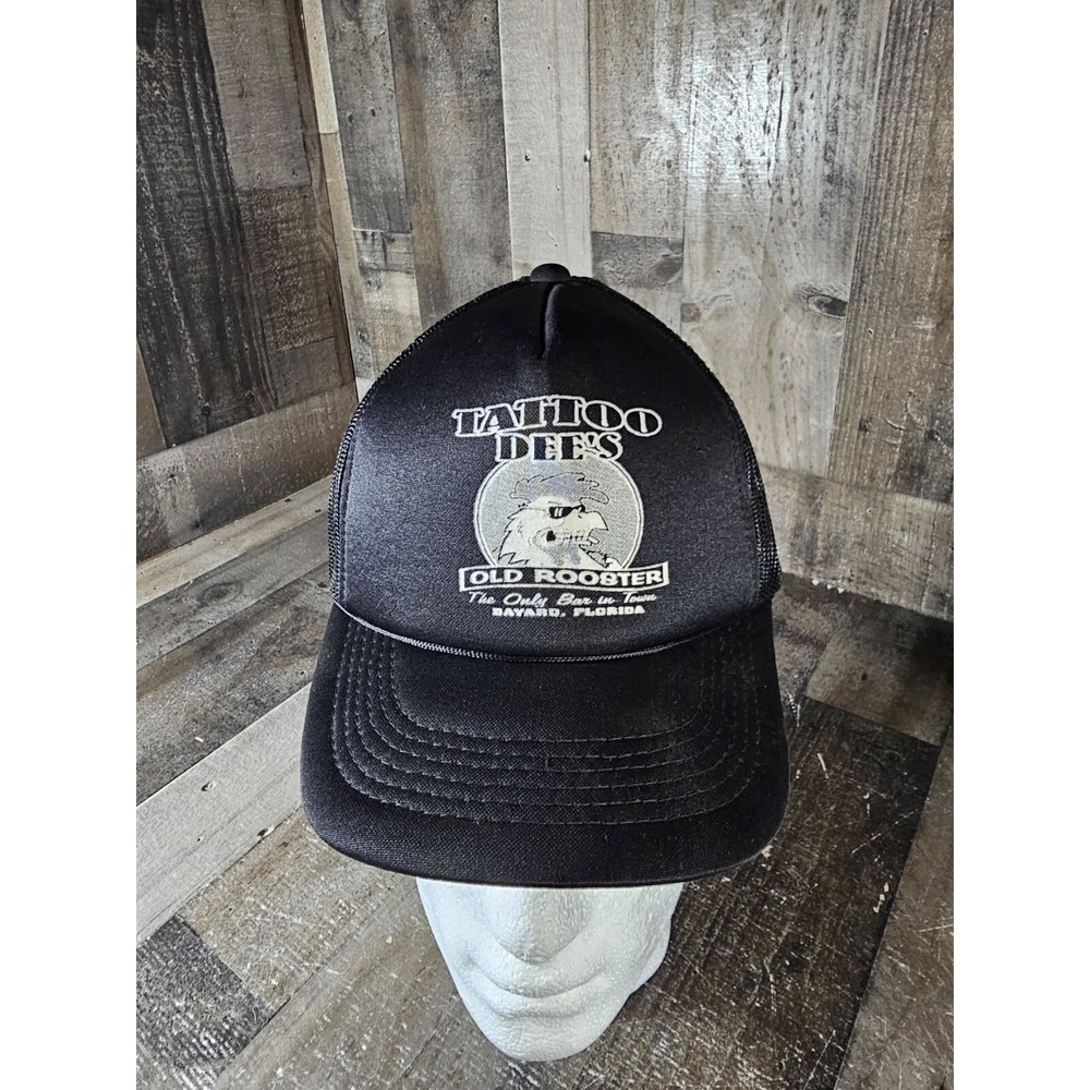 Vintage Biker Bar Snapback Tattoo Dee's Old Rooster Bar Motorcycle Florida 90s